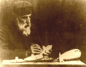 Giuseppe Donati making an ocarina
